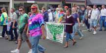 Lewis and Clark descendents marching in parade